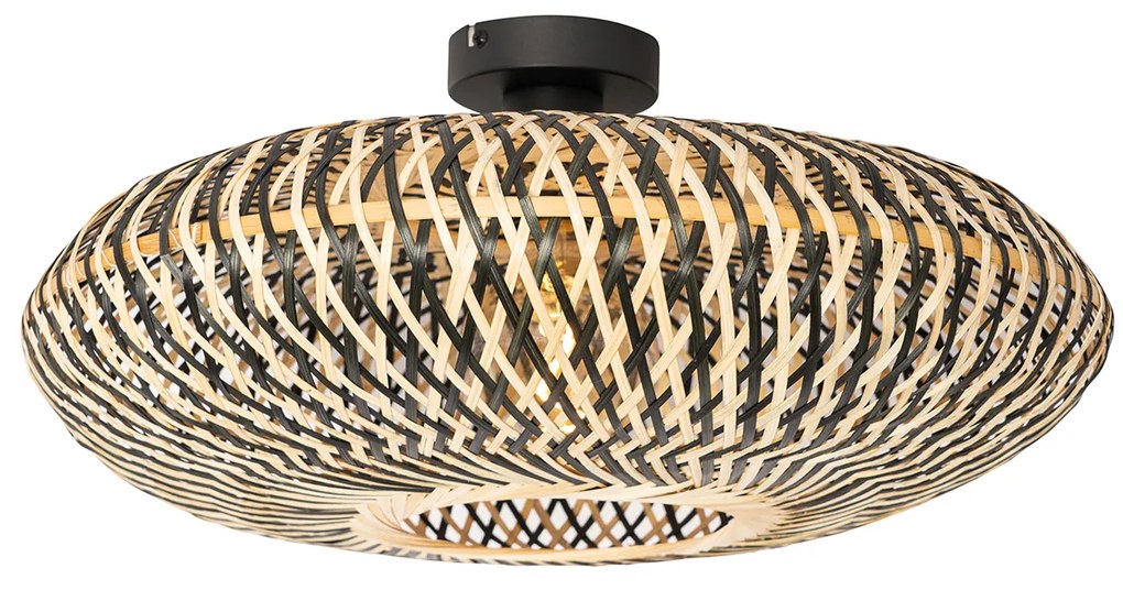 Oosterse plafondlamp zwart bamboe 50 cm - Ostrava