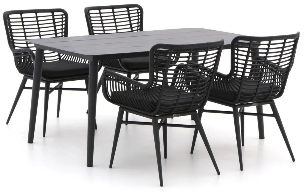 Diningset Intenso  | 4 personen | Tuinset wicker (vlechtwerk) | 5-delig | Kees Smit Tuinmeubelen