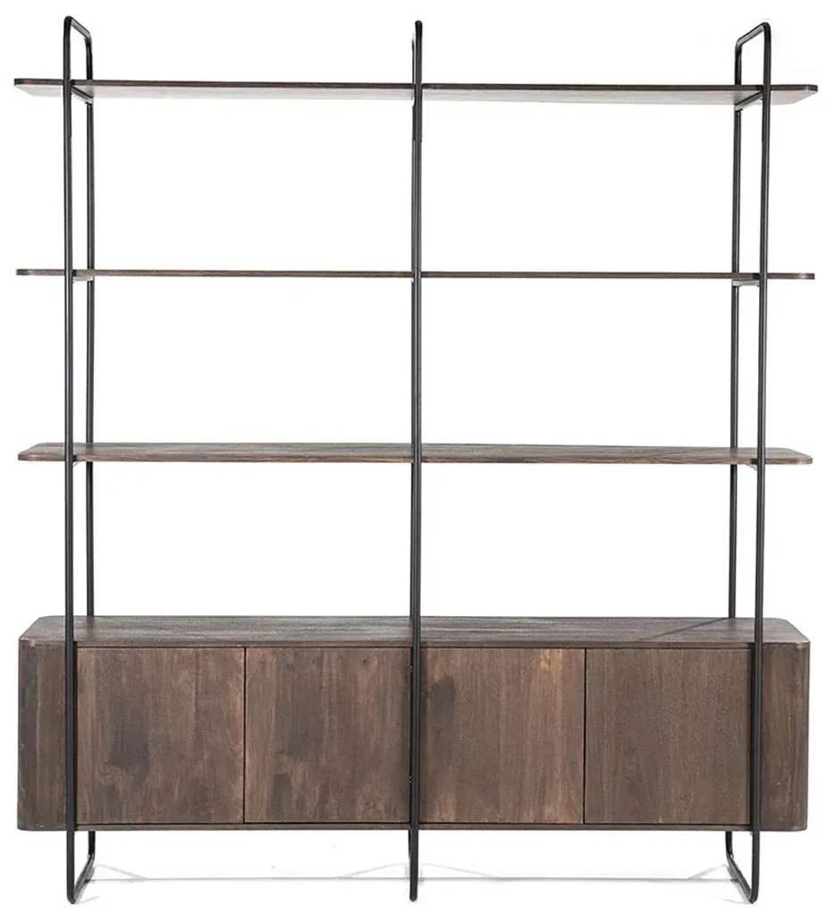 Eleonora James Stellingkast Bruin Mangohout - 190x46.5x210cm.