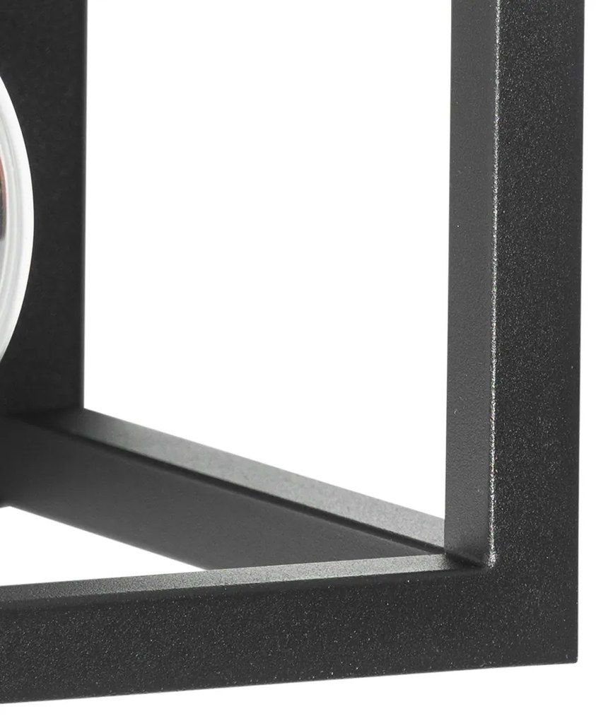 Smart wandlamp zwart met rek incl. Wifi G95 - Cage Rack