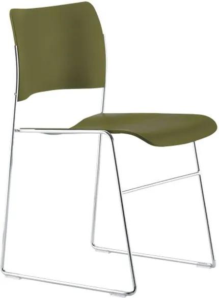 Howe 40/4 stapelbare stoel olijfgroen