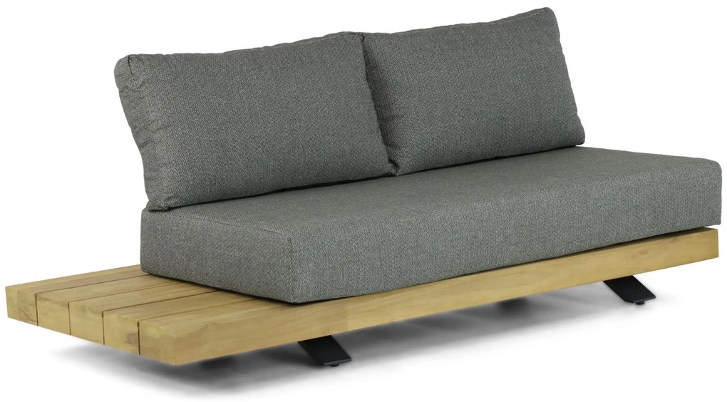 Hoek loungeset 6 personen Teak Old teak greywash Santika Furniture Santika
