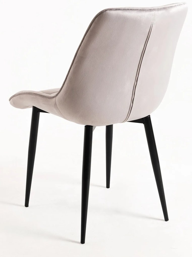 Set van 4 fluwelen Cade Stoelen