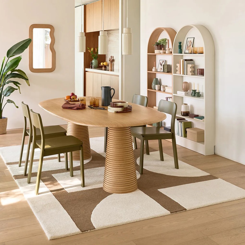 Set van 2 gebeitste massief berken stoelen, Talet