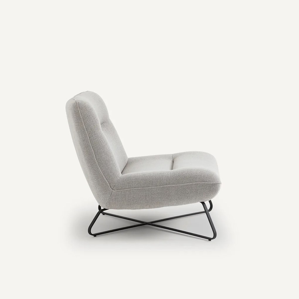 Fauteuil in mêlee gevlochten stof, Helma