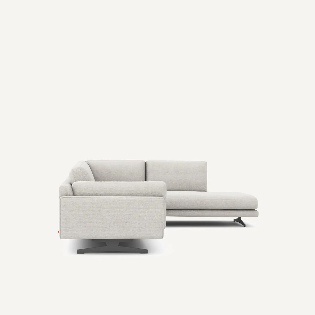 Hoekbank met longchair, gerecycled katoen, CÉSAR