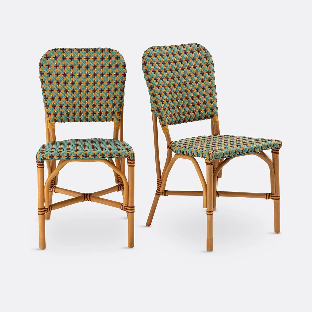 Set van 2 gevlochten stoelen, Musette