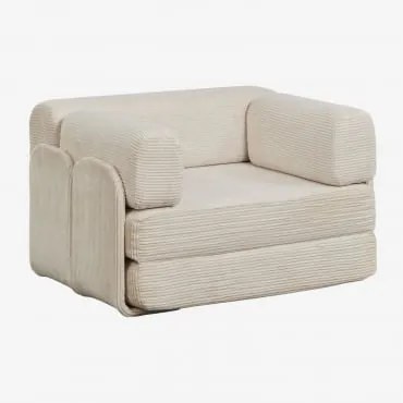 Vacuumverpakte Fluwelen Slaapfauteuil Kyoto Linnen Fluweel Linnenbeige - Sklum