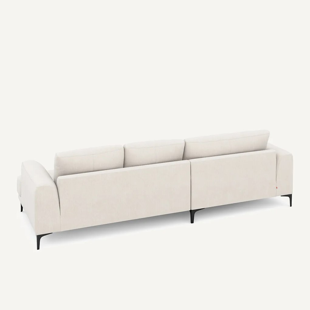 XL hoekbank links in chenille fluweel, MARSILE