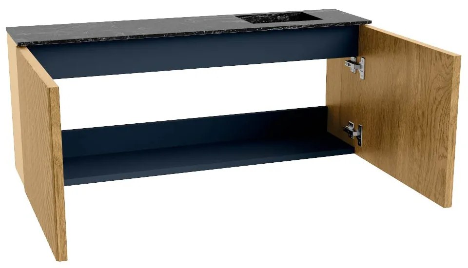 Mondiaz Joya DLux 100cm toiletmeubel oak met wastafel faye rechts 1 kraangat lava
