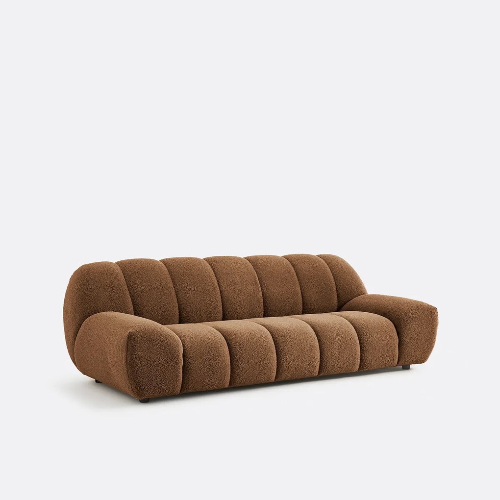 4-zits bank van dikke bouclé stof Nuria