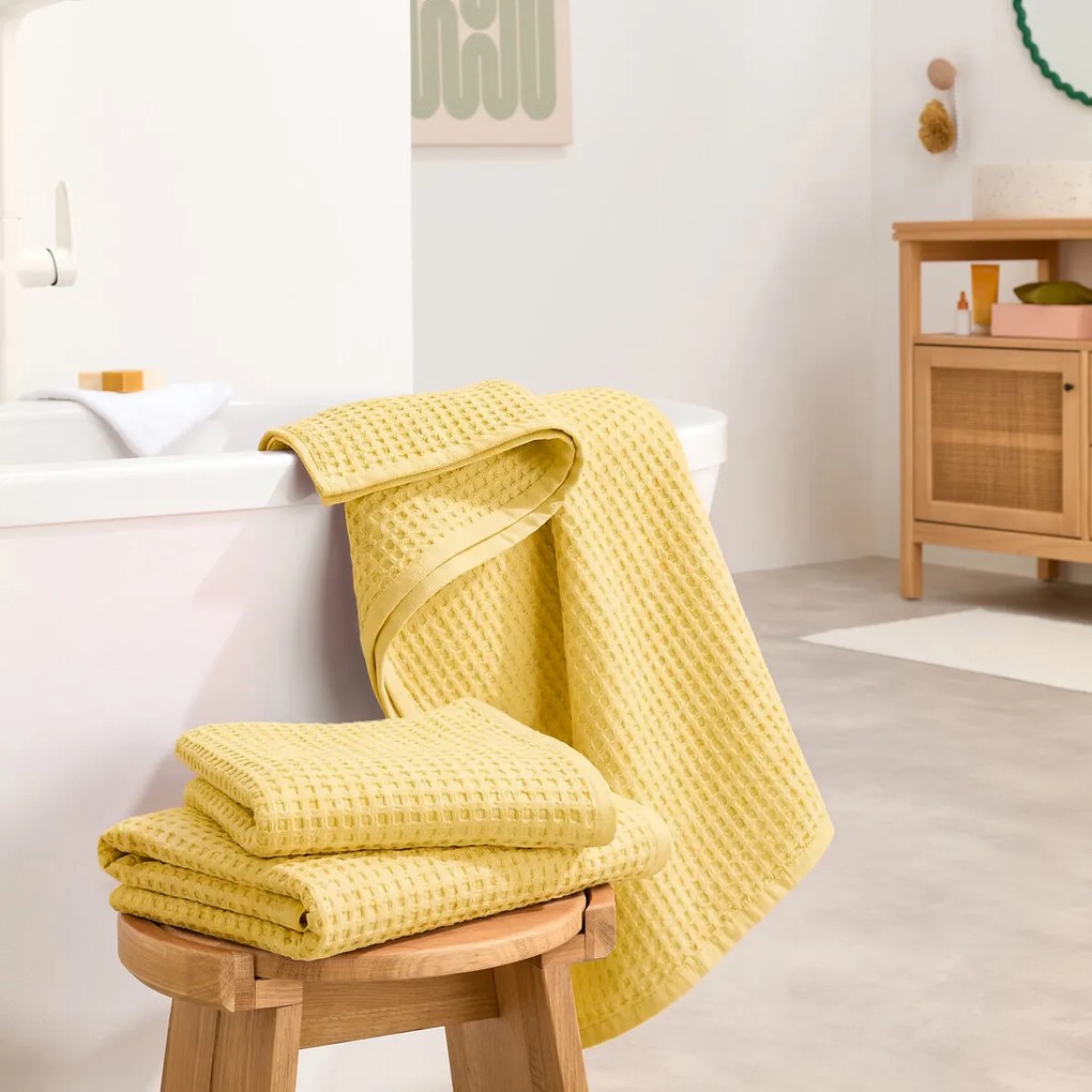 Handdoek in katoen met honingraat Tifli