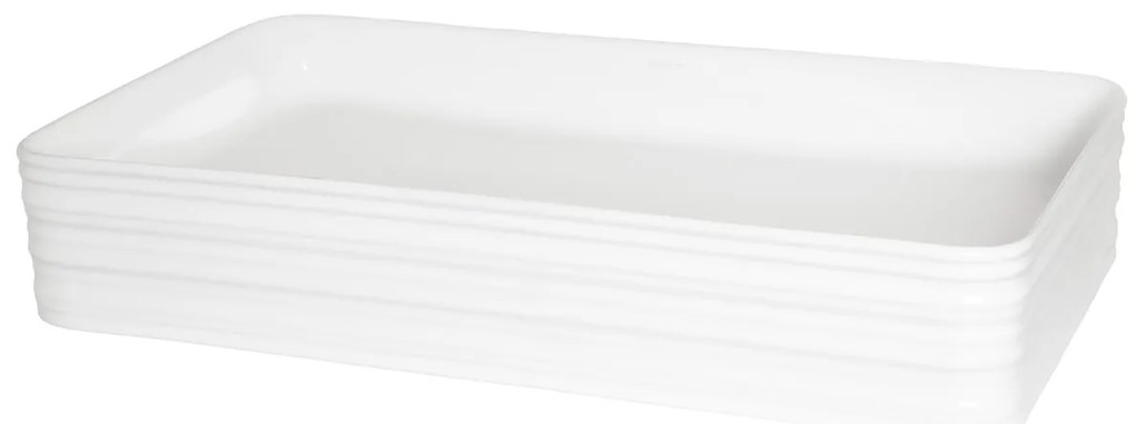 Kerra KR053 waskom rechthoekig glans wit 67.5x37.5x12cm