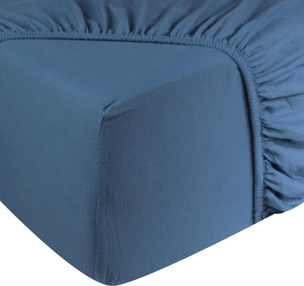 Hoeslaken flanel - 100% katoen - 90x200 - petrol