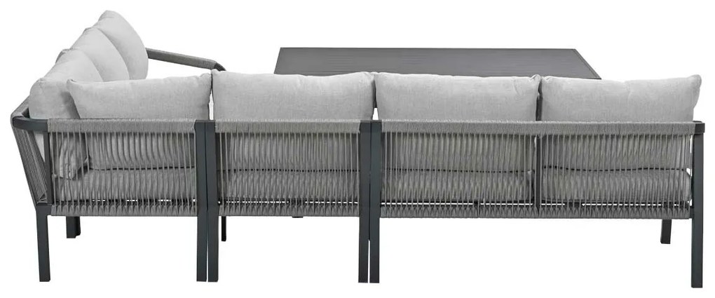 Garden Impressions Tarera lounge dining set 5-delig - donker grijs