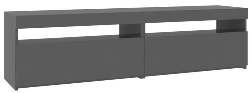 vidaXL Tv-meubelen 2 st LED-verlichting 75x35x40 cm hoogglans grijs