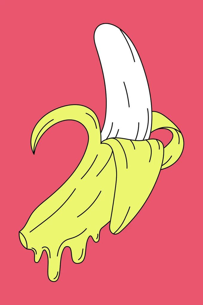 Ilustratie Melting Pink Banana, jay stanley, (26.7 x 40 cm)