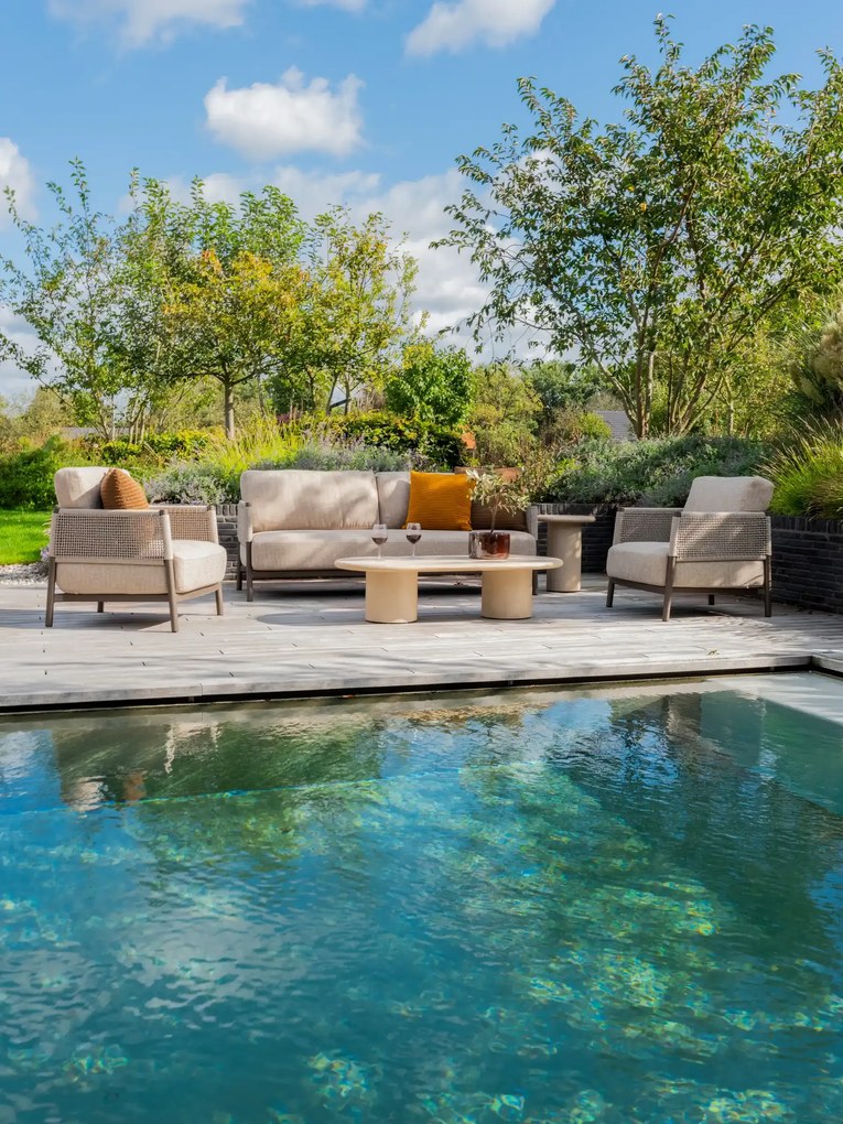 4 Seasons Outdoor Savanne 3-zits loungebank terre Loungebank   bruin weerbestendig