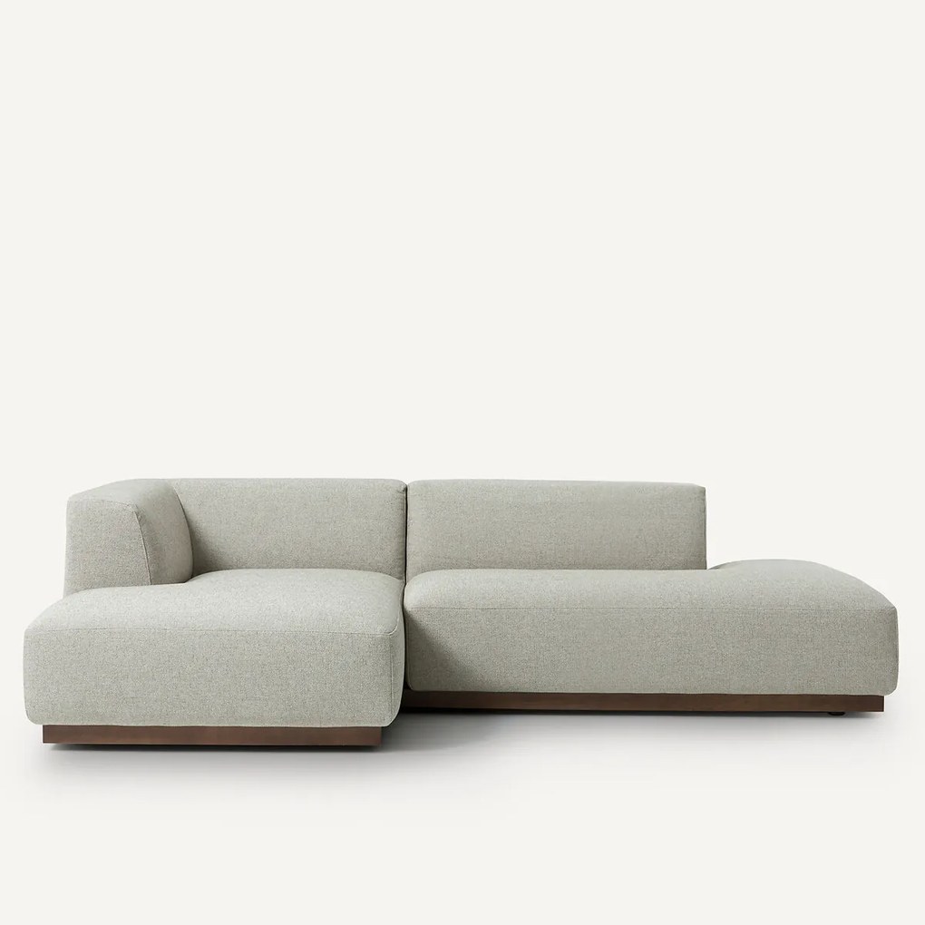 Bank links hoek XL structuur viscose linnen, JACOPO