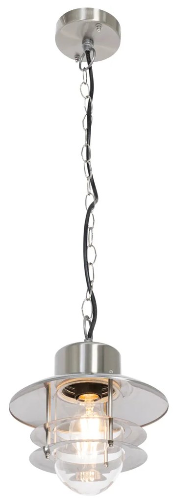 Industriële hanglamp staal IP44 - Shell