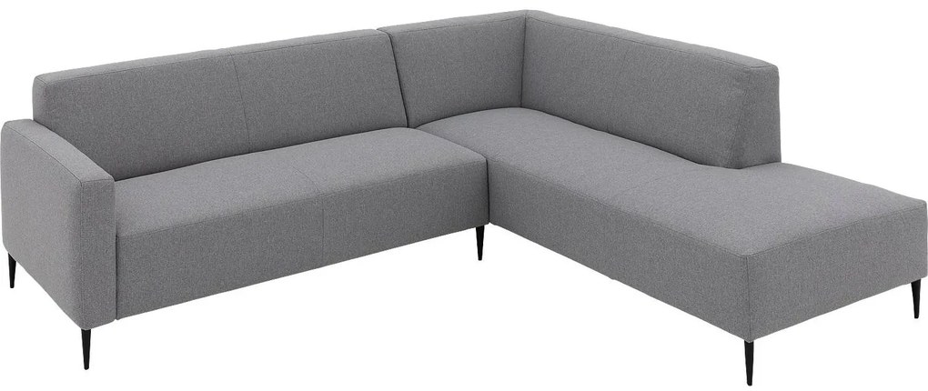 Goossens  Key West grijs, stof, 2,5-zits, modern design met ligelement rechts