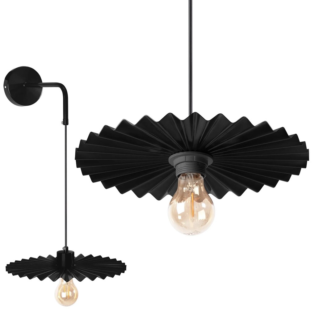 LAMPA ŚCIENNA KINKIET APP1355-1W BLACK 30 cm