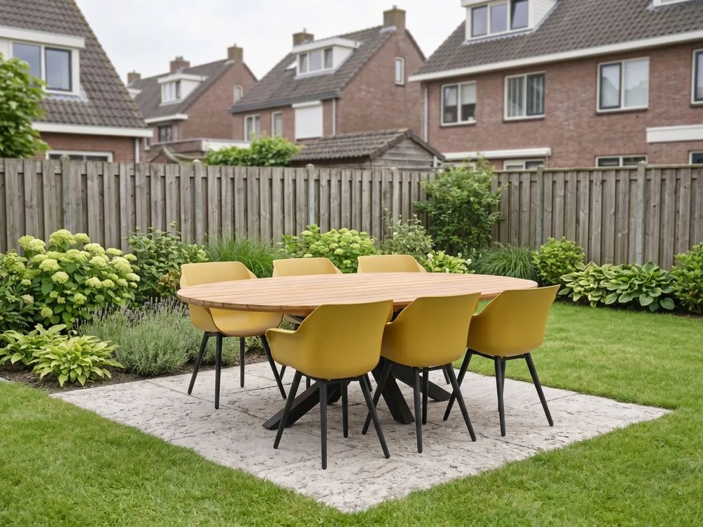 Diningset Hartman  | 6 personen | Tuinset teakhout | 7-delig | Kees Smit Tuinmeubelen