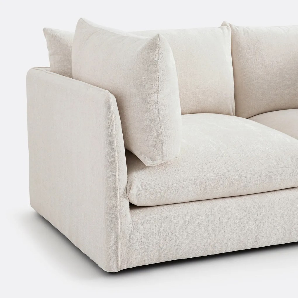 Bank 3-zit, getexureerd dik fluweel, Malo