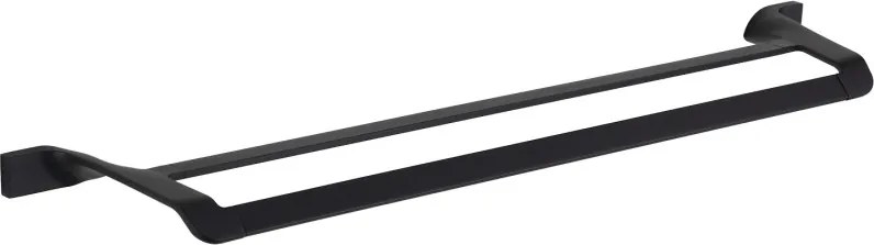 Mexen Rino dubbele handdoekhouder, zwart - 7027025-70