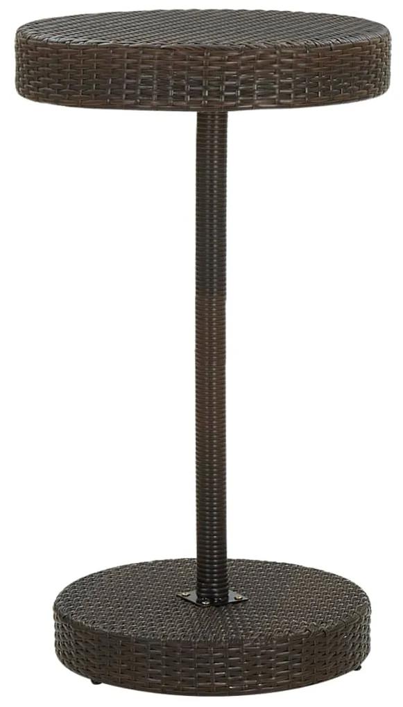 vidaXL Tuintafel 60,5x106 cm poly rattan bruin