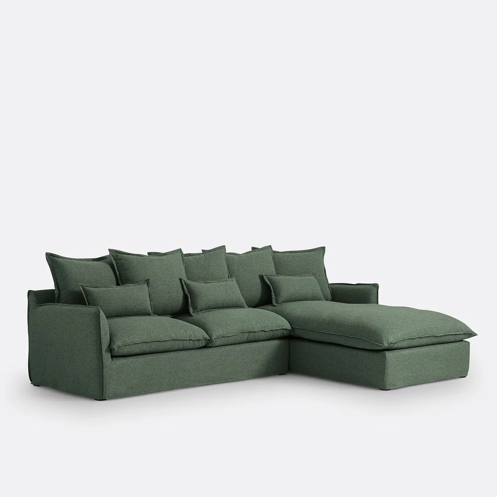 4-zits hoekbank in polyester, ODNA