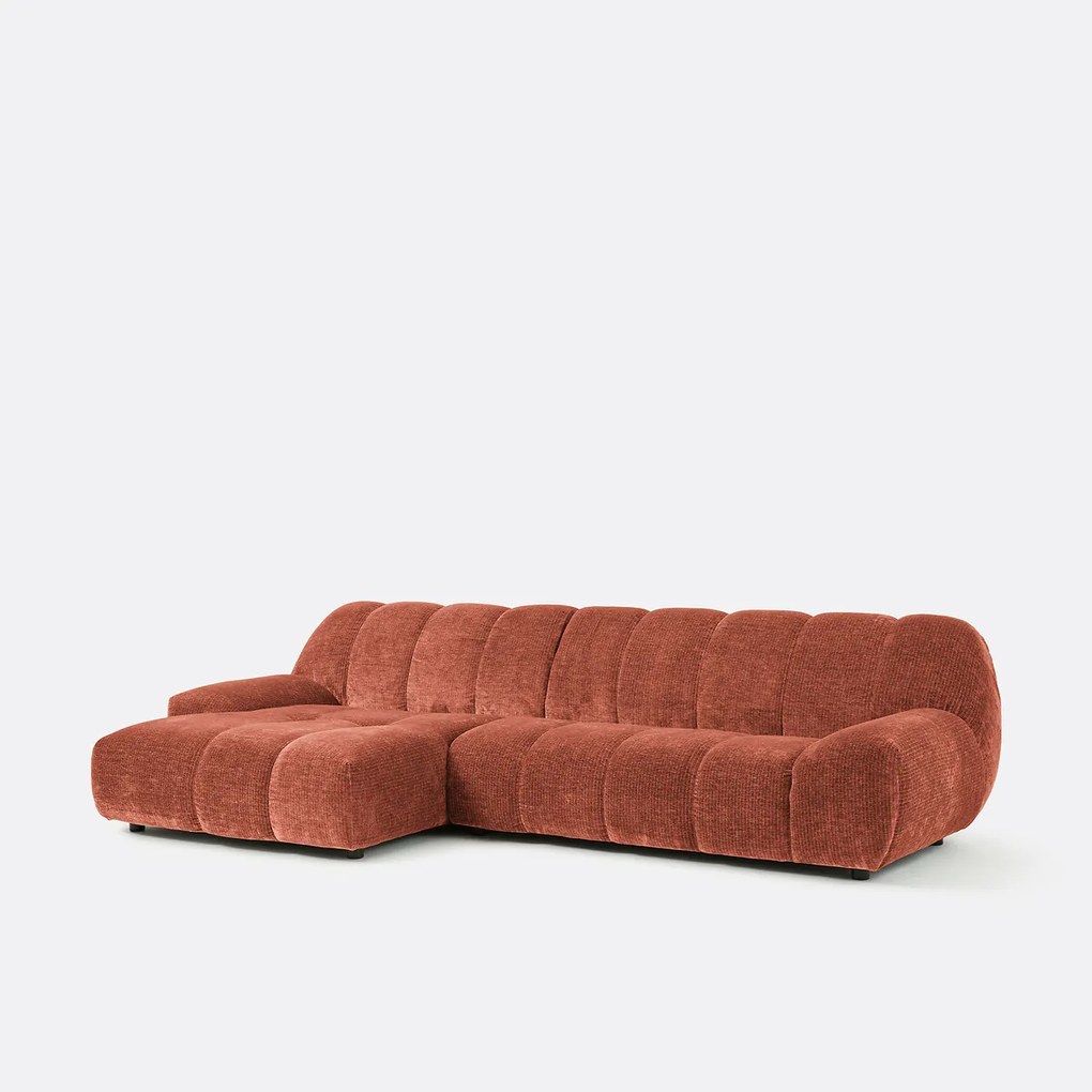 Nuria vintage ribfluwelen hoekbank links
