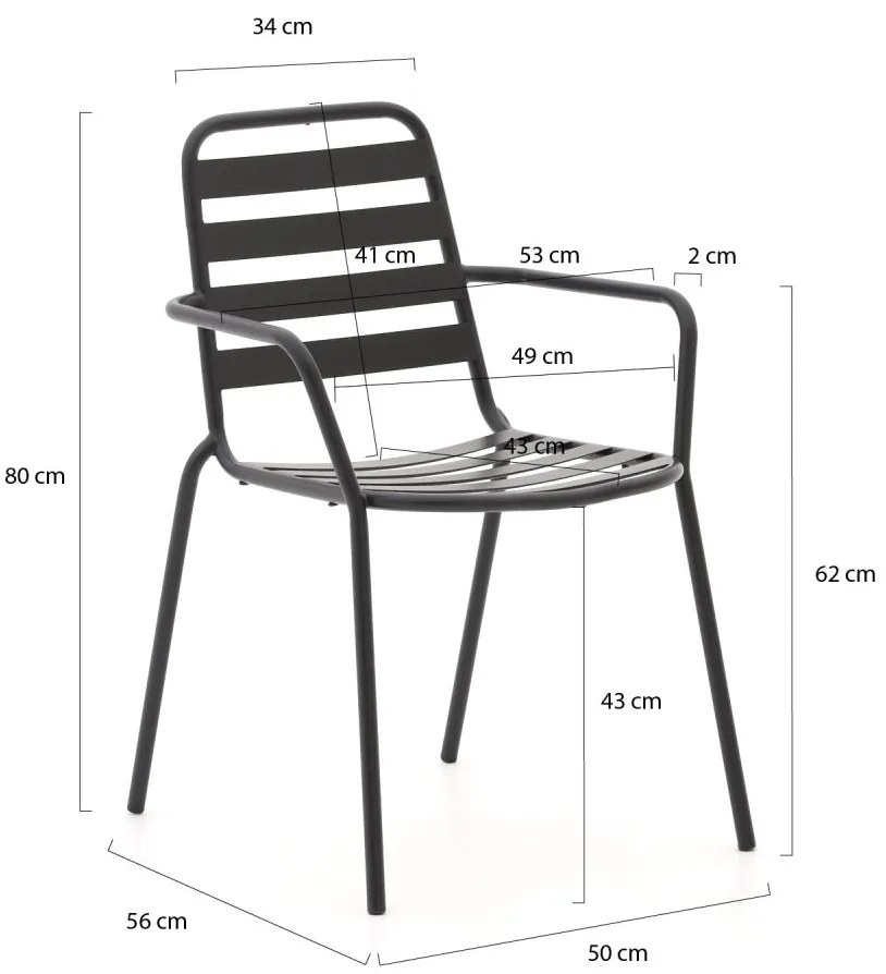 Forza Aziano balkonset 3-delig stapelbaar