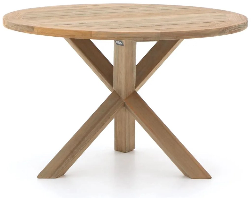 Tuin eettafel ROUGH | Rond  | Tuintafel Teakhout | Ø120cm | 4 personen | Kees Smit Tuinmeubelen