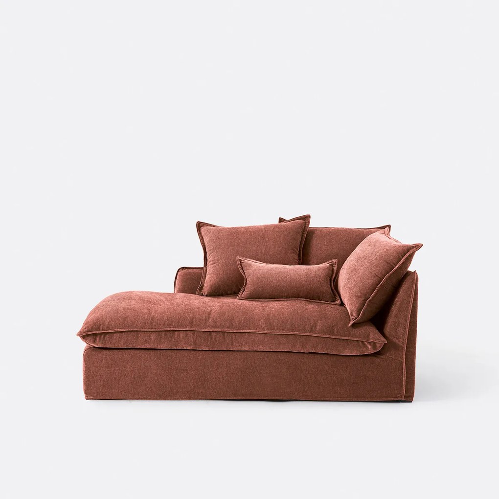 Longchair links, afneembare hoes, in gemêleerd polyester, ODNA