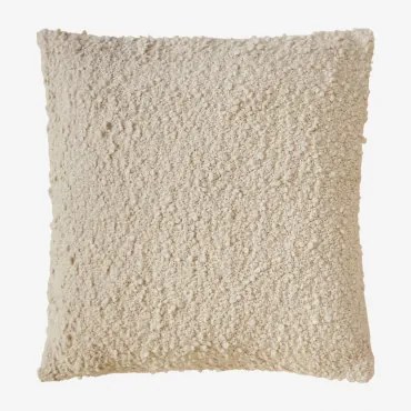 Vierkant Kussen 45x45 Cm In Zanero Bouclé Stof Gardenia Wit - Sklum