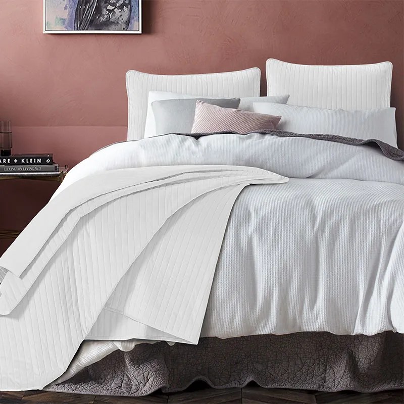 DreamHouse Bedding Bedsprei Texas - Wit 180 x 250 cm + 1 kussensloop