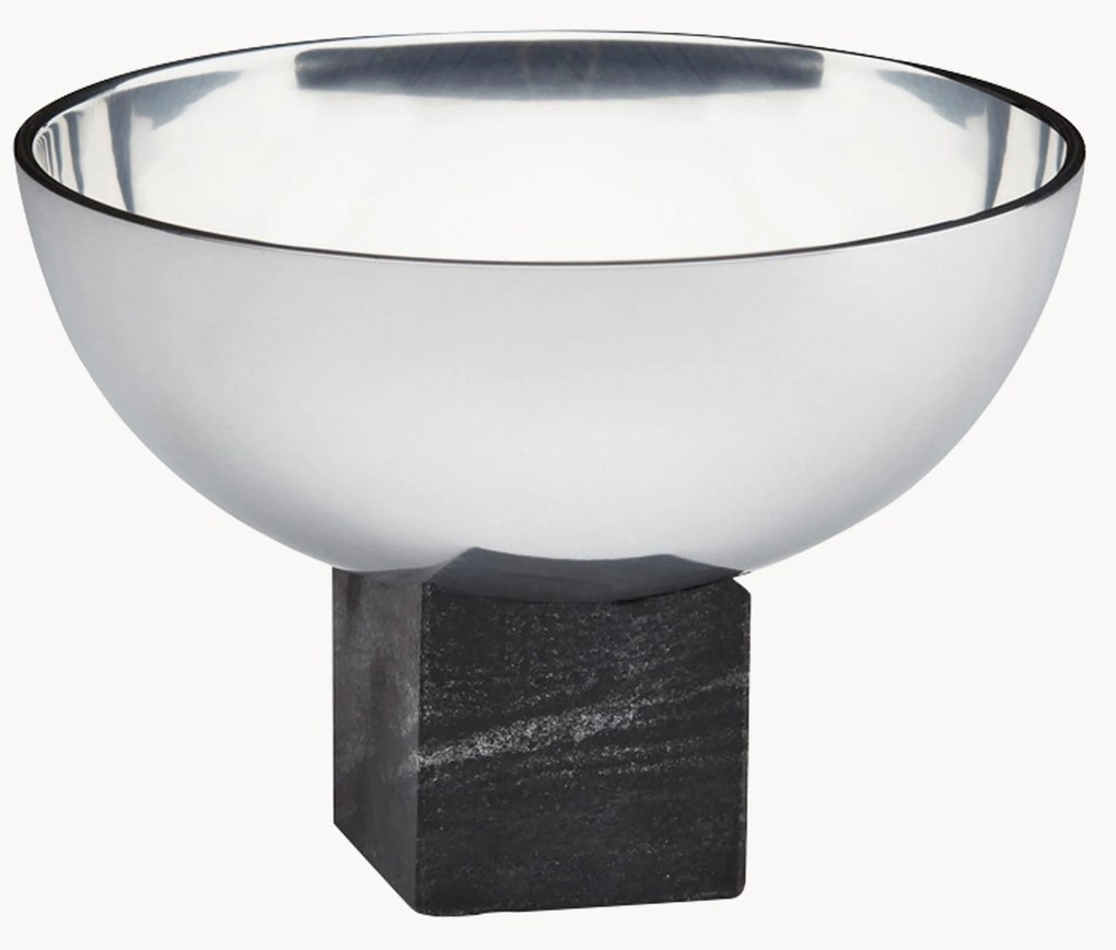 Decoratieve schaal Sapoto met marmeren voetstuk