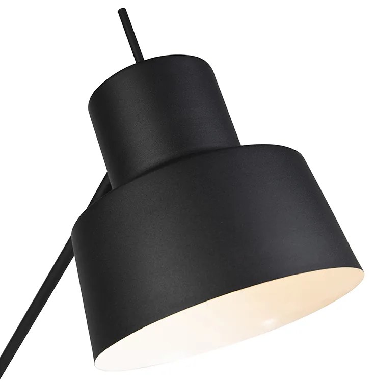 Retro vloerlamp zwart draai- en kantelbaar - Chappie Retro E27 Binnenverlichting Lamp