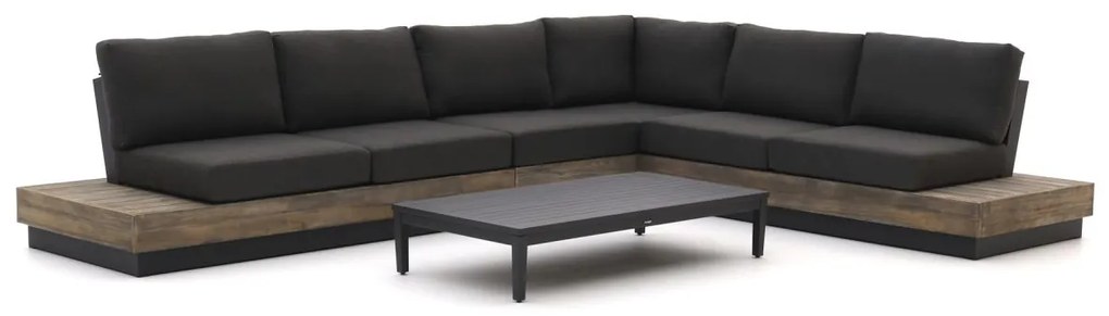 Hoek loungeset Bellagio  | 6 personen | Loungeset Grijs | Hoekbank Teakhout | Kees Smit Tuinmeubelen