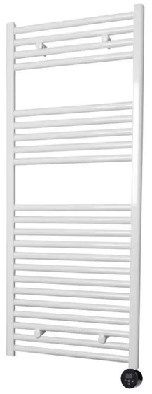 Sanicare Elektrische Radiator - 111.8x45cm - 596W - design - thermostaat - zwart - rechtsonder - wit HRAEZ 451118/W