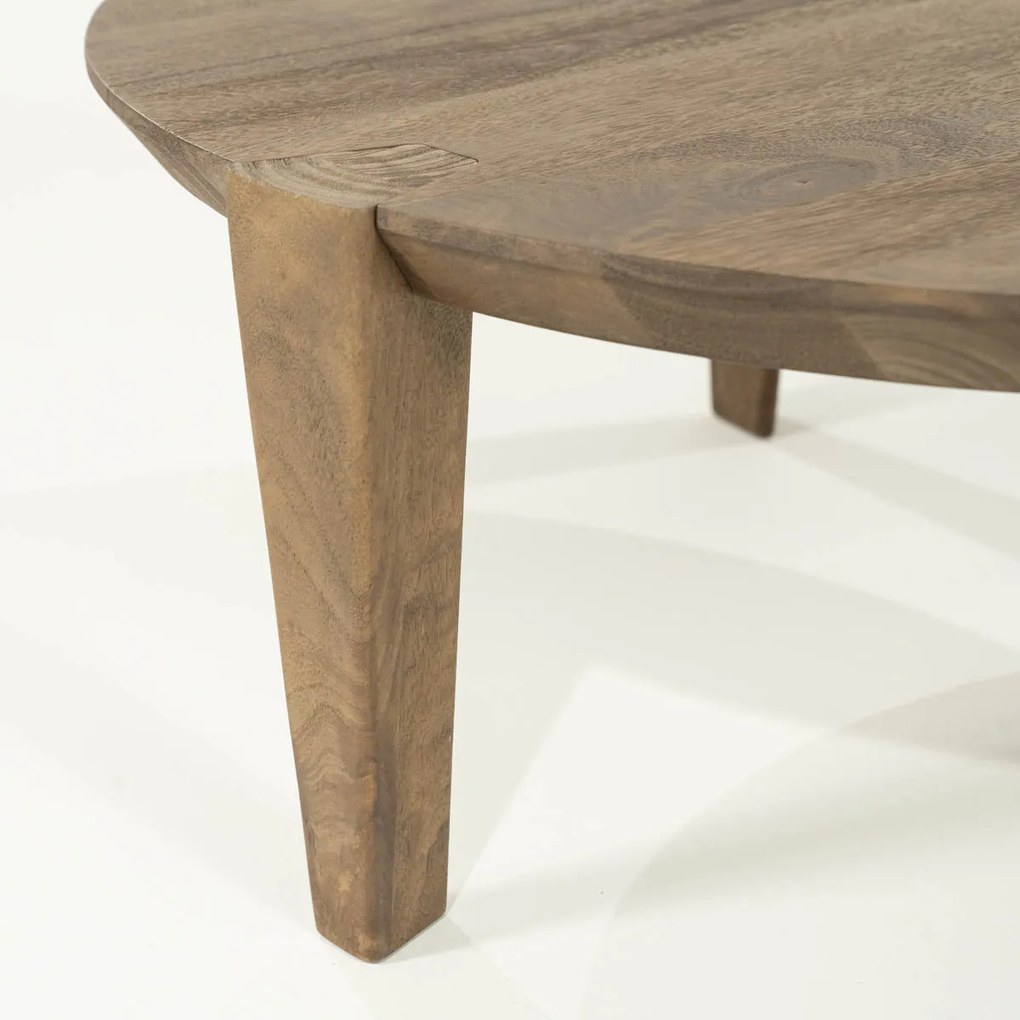 Eleonora Davina Ronde Salontafel Mangohout 80 Cm - 80 X 80cm.