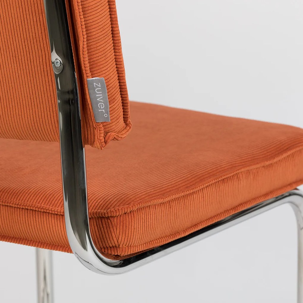 Zuiver Ridge Rib Eetkamerstoel Rib Retro Oranje