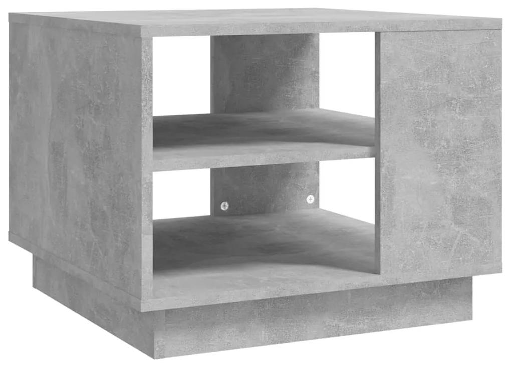vidaXL Salontafel 55x55x43 cm spaanplaat betongrijs