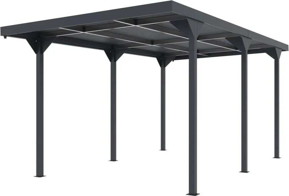 Metalen carport Aspen 2,84 x 5,46 m CoverTech antraciet