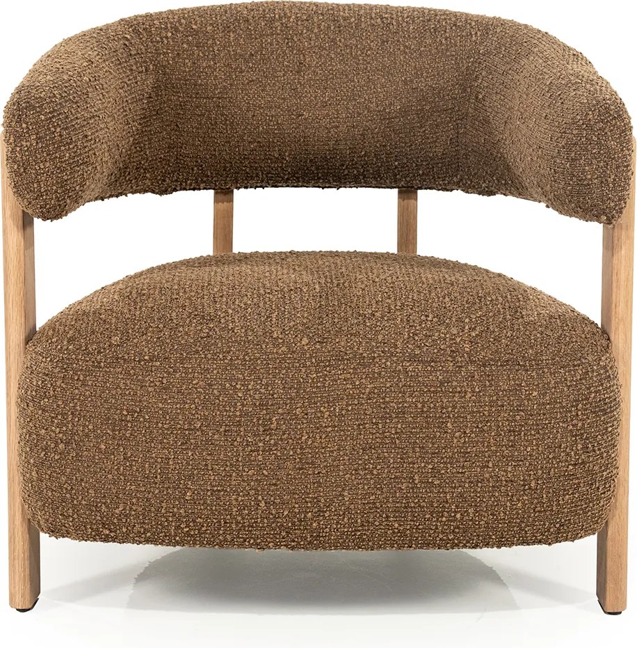Armleuningstoel Boucle Bruin