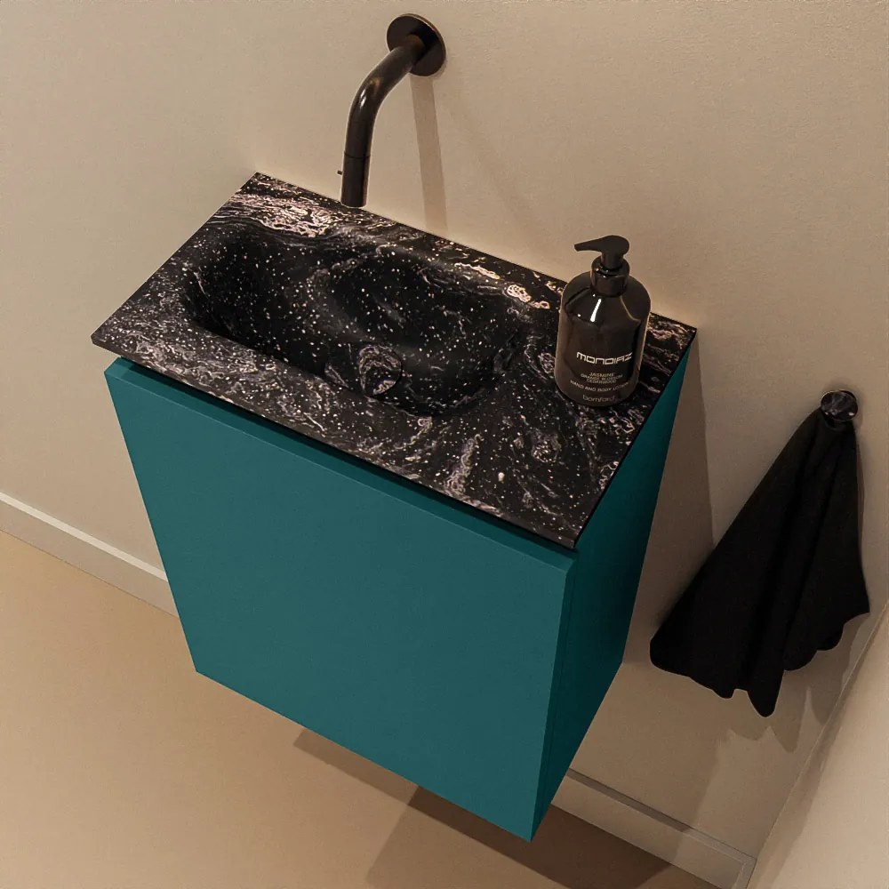 Mondiaz Ture DLux toiletmeubel 40cm smag met wastafel lava links zonder kraangat