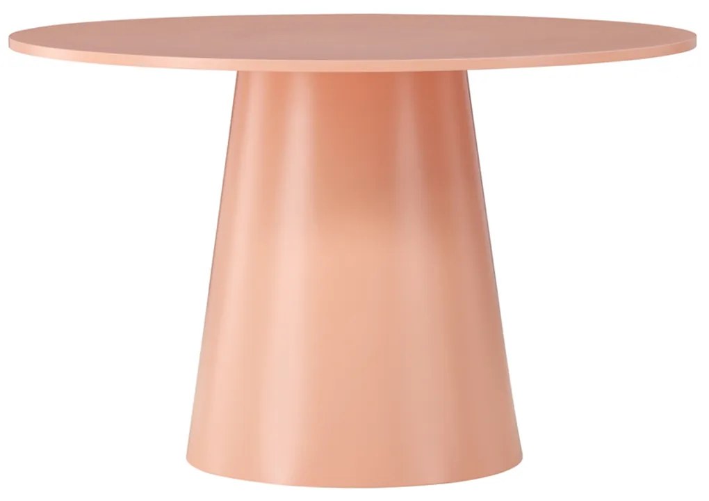 Ronde Eettafel Met Ronde Voet Peach - 120 X 120cm.