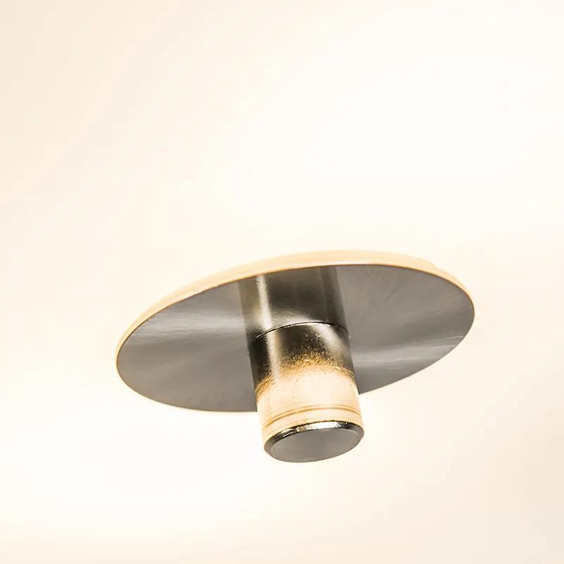 Stoffen Landelijke plafondlamp taupe 30 cm - Drum Jute Landelijk / Rustiek, Modern E27 cilinder / rond rond Binnenverlichting Lamp
