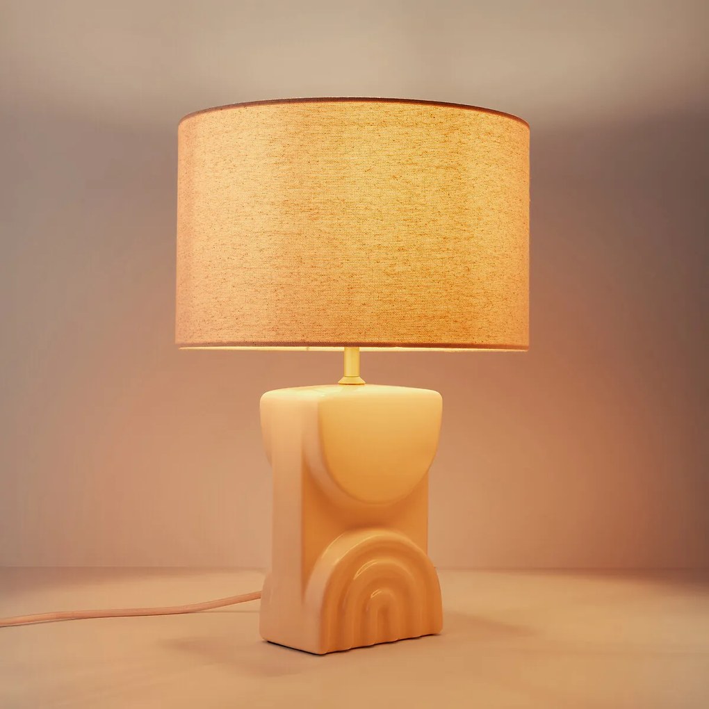 Lamp in keramiek en linnen, Topia